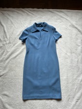 Abito midi azzurro minimal