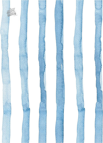Carta parati righe - parati, blu