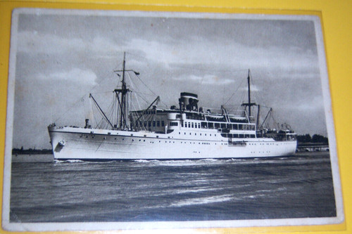 Cartolina antica calitea - , nave