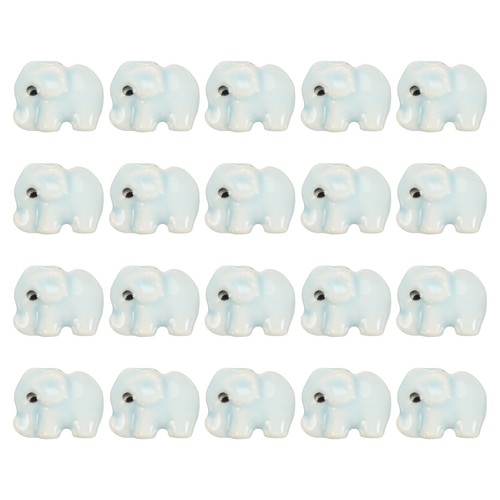 Porcelain elephant beads