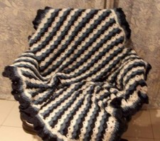  Coperta uncinetto, plaid, granny square, crochet, handmade, righe