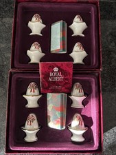 Royal Albert Old Country Roses 8 portacarte con nome. NUOVO in scatole