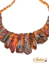  Collana d'ambra vera baltica “Roccia” 43.8 gr | Genuine amber necklace