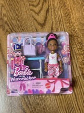 Chelsea di Barbie Nello Schiaccianoci Ballerina Bambola Afroamericana Capelli Neri
