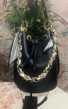 Borsa secchiello nero spalla e tracolla e accessori donna ragazza Vera Pelle