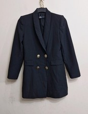 Giacca abito blazer lungo nero