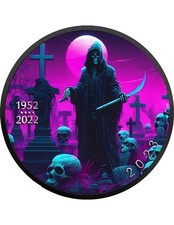 GRIM REAPER RIP edizione cimitero foglia d'acero 1 oz moneta argento 5$ Canada 2023