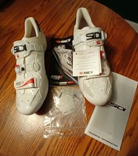 NUOVE scarpe ciclismo bici da strada Sidi Ergo 3 Carbon bianche EU 47 US 13 orig. $480 