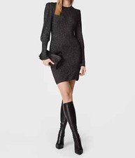 Abito nero in lurex in maglia