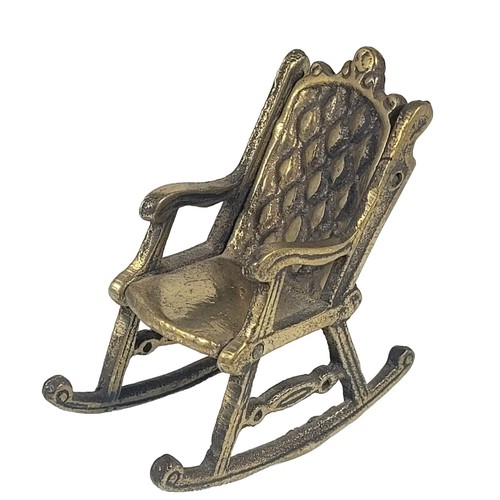 Sedia dondolo vintage ottone - sedia,
