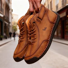 Mocassino uomo stivali pelle