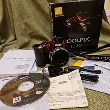 Nikon Coolpix L110 rossa professionale 15x zoom ottico fotocamera digitale ampia testata!