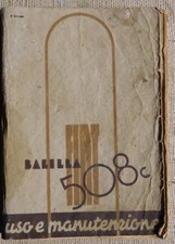 FIAT Balilla 508 C. - coloniale - MM - L - libretto uso e manutanzione anno 1938