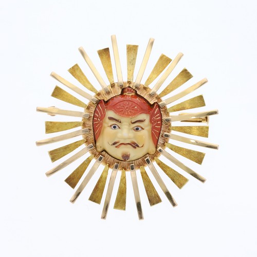 Antica spilla ciondolo in - e,