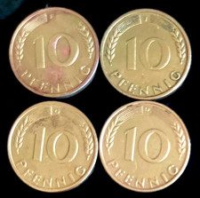 10 Pfennig 1950 D F G J set