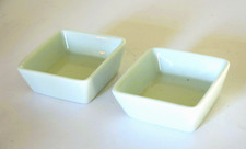 2 ciotole quadrate ceramica aperitivo snack salse finger food
