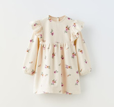 Zara Girls Floral Ecru Printed
