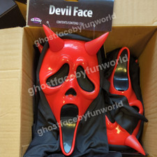 Maschera viso diavolo viso fantasma - Sindone tessuto mondo divertente