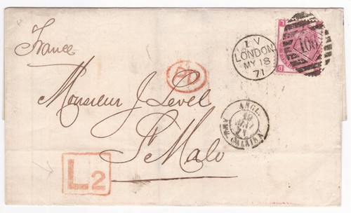 1871 fine rosa timbro - fine, 3d