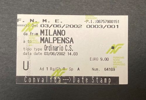 Biglietto ticket treno - biglietto,