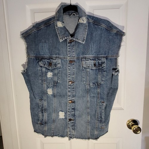Gilet denim senza marchio uomo