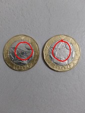 Moneta 1000 Lire 1997 con famoso Errore Di Conio Confini Germania