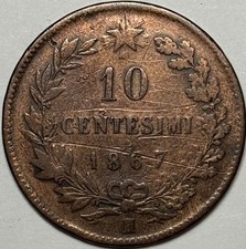 1867 H Italia 10 Centesimi
