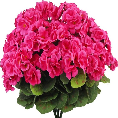 Confezione fiori seta gerani - fiori,