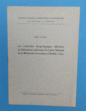 VANDEL 1958  BIOSPELEOLOGIE