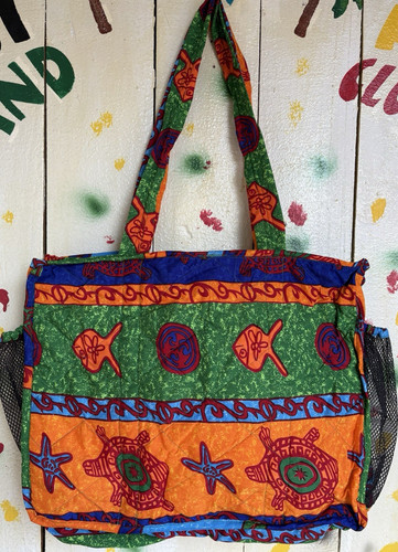 Borsa multicolore con stampa