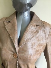 Giacca da Donna In Vera Pelle Beige    Tg.44 Made In Italy