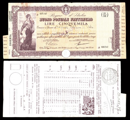 Buono postale fruttifero - buono,