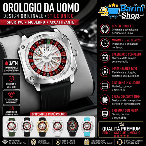 Orologio uomo quadrato