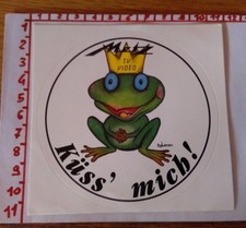 ADESIVO VINTAGE STICKER kleber rana metz tv video kuss' mich 