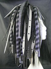 CyberloxShop SilverWeb Cyberlox Cyber Hair Falls Dreads Goth Rave argento nero