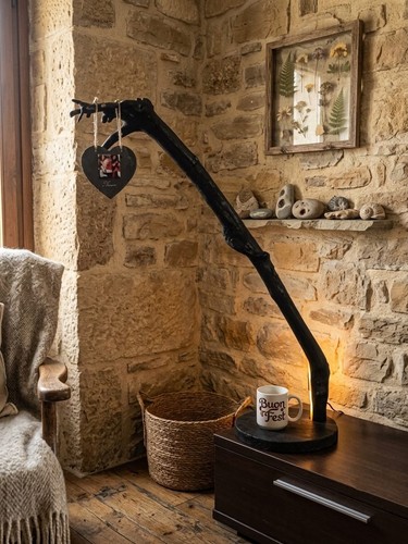 Lampada legno artigianale - lampada, in