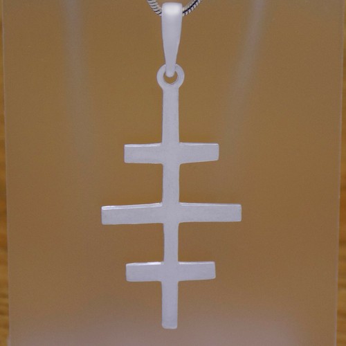 Croce salem argento - di,