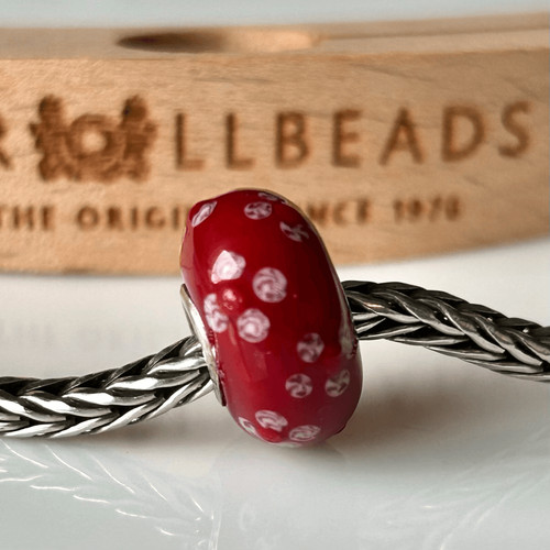 Trollbeads rosso scuro fiore - rosso,