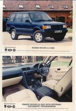 Range Rover 2.5 DSE 1995 x 2 original colour Press Photos interior & exterior