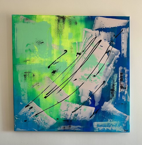 Quadro moderno dipinto mano - quadro, a