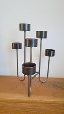 Tommy Larsen Brutalist Metal Candle Tea Holder Danish Designer Iconic MCM Rare