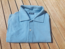 DRUMOHR POLO AZZURRO MADE ITALY COTONE LARGE