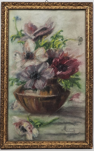 Dipinto antico fiori - dipinto,