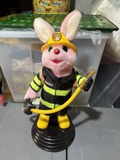 Mascotte Gadget Duracell Coniglio Pompiere Raro Funzionante Pubblicità