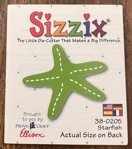 Sizzix green die starfish - green,