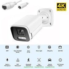Telecamera esterna 4K 4/8MP ip visione notturna CCTV a colori impermeabile audio