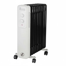 Radiatore ad olio 2500W con 13 elementi termostato regolabile avvolgicavo bianco