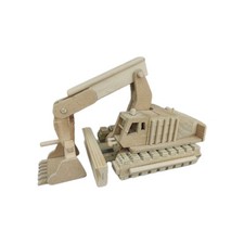 Escavatore in legno fatto a