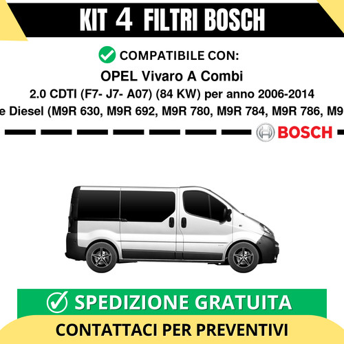 Kit bosch filtri tagliando - 4,