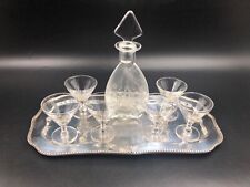 Servizio set Bicchiere shot Vodka Grappa alcolici cristallo argentato 925